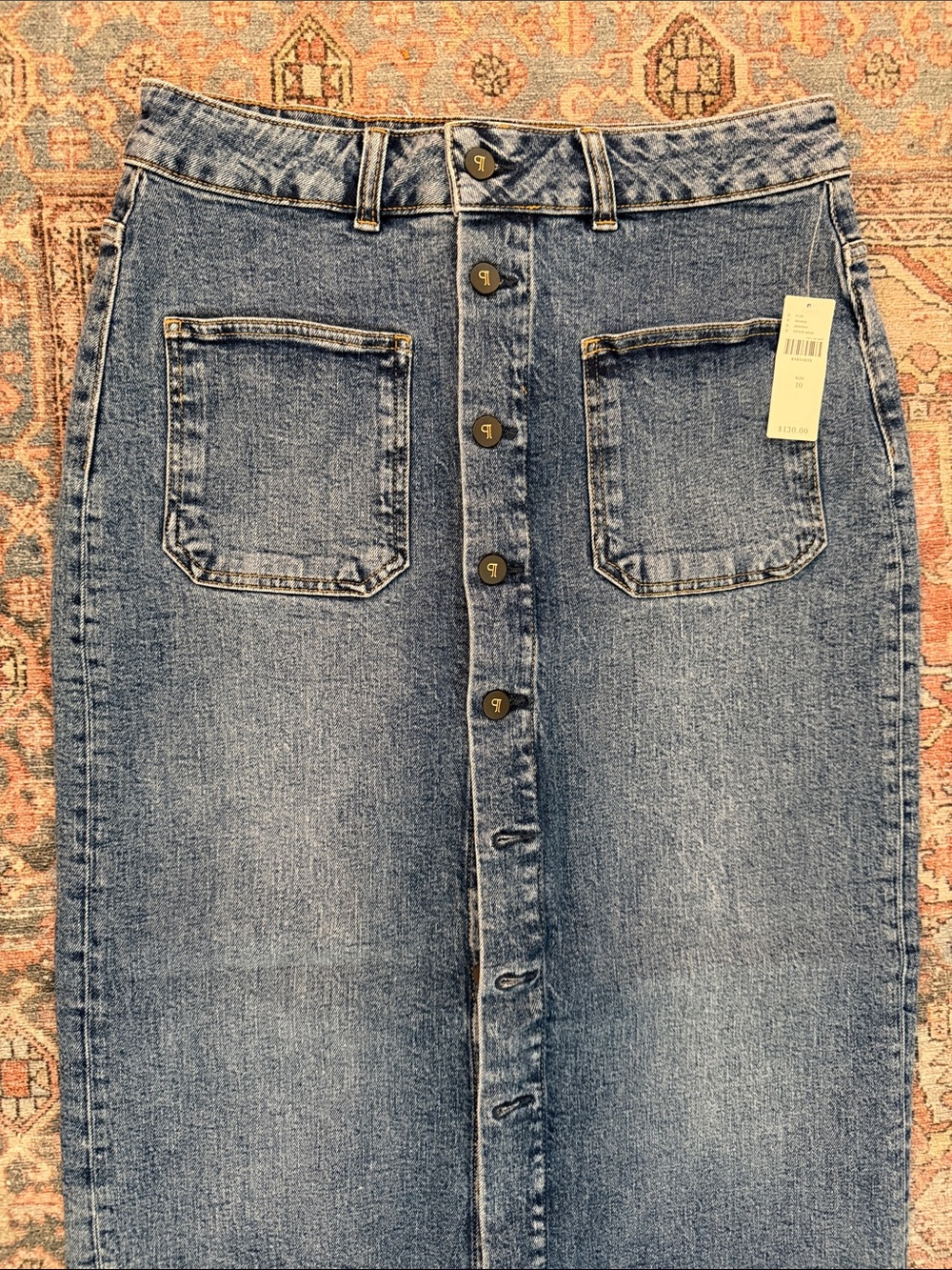 ANTHROPOLOGIE Pilcro Denim Buttondown Pencil Skirt Sz 10 - NWT! - Picture 8 of 13
